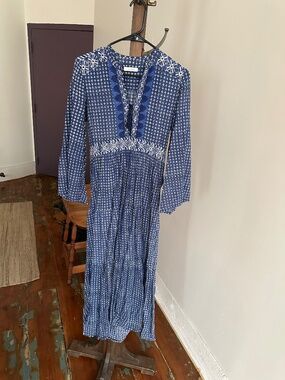 Doen blue tassel prem dress small